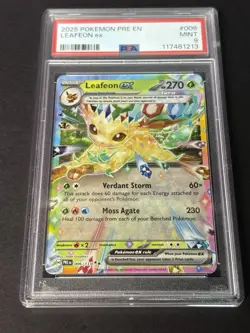 Pokemon TCG Leafeon Ex 006/131 SV Prismatic Evolutions - Graded PSA 9 - Image 2