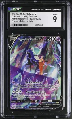 Pokemon Rappenreiter-Coronospa Shadow Rider Calyrex V TG17 PSA CGC 9 Deutsch - Image 1