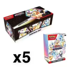 Pokemon Prismatic Evolutions Sam’s Club Surprise Box + Booster Bundle LOT OF 5 - Image 1