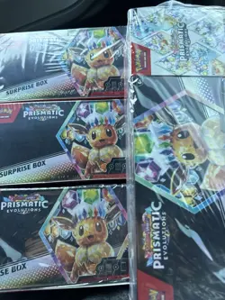 Pokemon Prismatic Evolutions Sam’s Club Surprise Box + Booster Bundle LOT OF 5 - Image 2