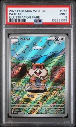Patrat 152/086 PSA 9 Pokemon White Flare Illustration Rare - Image 1