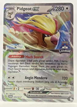 Pokemon TCG Indonesia Pidgeot EX Winner Great Ball League Promo 2024 225/SV-P - Image 1