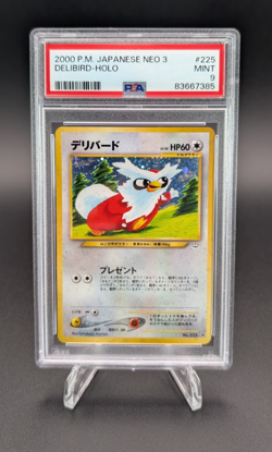 Delibird 2000 Pokemon Japanese Neo 3 Holo #225 PSA 9 Mint - Image 1