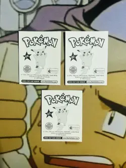 Pokemon Merlin Series 1 (3) Holo Sticker Lot Eevee,Psyduck,Poli All Pack Fresh - Image 2