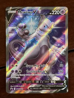 Pokemon Sword & Shield Promo Mewtwo V SWSH229 Full Art Holo - Image 1
