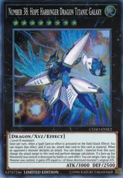 Yu-Gi-Oh! Number 38: Hope Harbinger Dragon Titanic Galaxy CYHO-ENSE2 Super x1 - Image 1