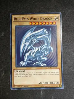 Yu-Gi-Oh Blue-Eyes White Dragon Original Art 1st Edition LDK2-ENK01 - Image 1