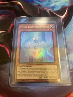 Yugioh! Spectral, Dragon Ruler of Flickers ALIN-EN018 Ultra Rare 1st Edition NM - Image 1