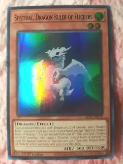 Yu-gi-oh! Spectral, Dragon Ruler Of Flickers Rare 1st Edition ALIN-EN018 Card - Image 1