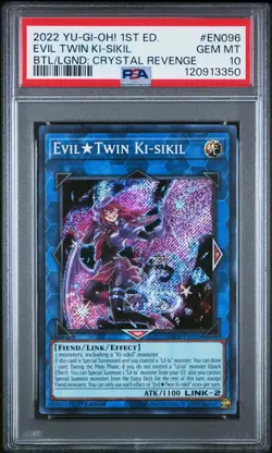 PSA 10 2022 YU-GI-OH! BATTLES OF LEGEND CRYSTALREVENGE 1ST EDIT EVIL TWN KI-SIKI - Image 1