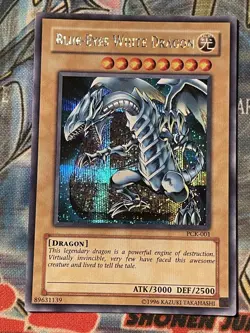 YUGIOH • BLUE EYES WHITE DRAGON • PRISMATIC SECRET RARE • PCK-001 • PROMO • NM - Image 1