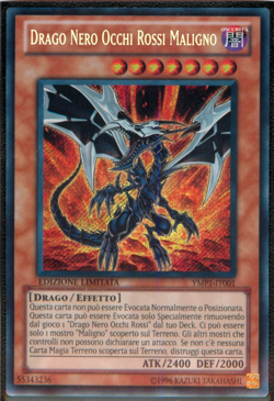 DRAGO NERO OCCHI ROSSI MALIGNO • Segreta • YMP1 IT001 • Lim • YUGIOH! ANDYCARDS - Image 1