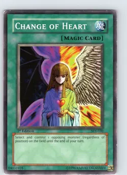 Yu-Gi-Oh TCG Change Of Heart SDJ-030 1st Edition Regular Common Card Played LP - Image 1