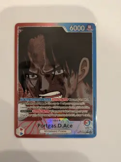 One Piece TCG - Portgas.D.Ace Alt Art Leader OP13-002 - Image 1