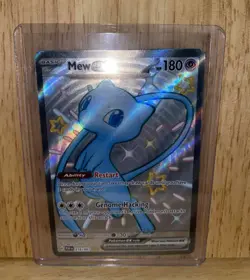 Pokemon TCG Mew EX 216/091 Paldean Fates Full Art Shiny Ultra Rare - Image 1