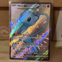 Pokemon TCG Mew EX 216/091 Paldean Fates Full Art Shiny Ultra Rare - Image 1
