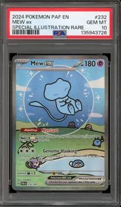 Pokemon Mew ex Paldean Fates Special Illustration Rare #232 PSA 10 Gem Mint - Image 1