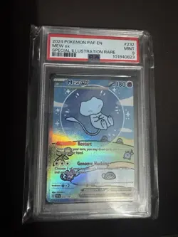2024 Paldean Fates Bubble Mew EX Special Illustration Rare #232 PSA 9 Mint - Image 1