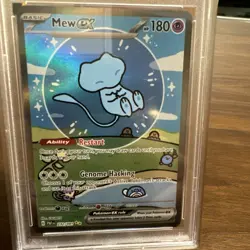 2024 Pokemon Paldean Fates Bubble Mew EX #232 Special Illustration Rare PSA 9 - Image 3