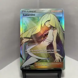 Pokemon TCG Lusamine Crimson Invasion Holo Full Art Rare Card 110/111 Read Desc - Image 1