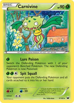 Carnivine 5/108 Dark Explorers Pokemon Card NM - Image 1