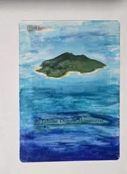 Magic_the_gathering Fourth Edition Island (B) GERMAN ALTERED - Image 1