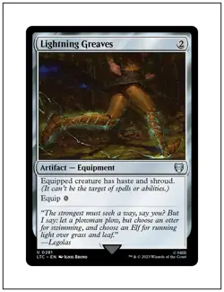 1x Lightning Greaves, Magic the Gathering MTG NM - Image 1