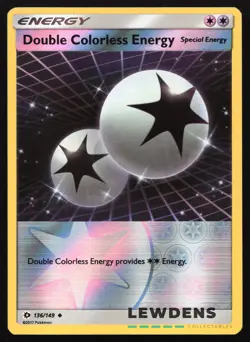 Double Colourless Energy - 136/149 - Reverse Holo - Sun & Moon Base Pokemon Card - Image 1