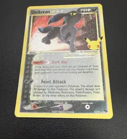 Umbreon Star 17/17 Celebrations: Classic Collection Holo NM Rare Card Pokemon - Image 4