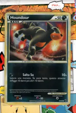 Pokemon TCG Houndour 54/90 LP Undaunted Reverse Holo LP - Image 1
