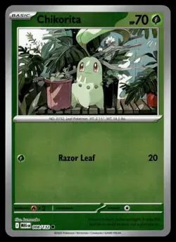 CHIKORITA - 008/132 Common Mega Evolution Pokemon Reverse Holo NM - Image 1