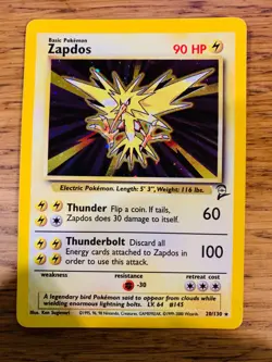 Zapdos (20/130) Holo Base Set 2 Pokemon Card! FAST & FREE P&P! - Image 2
