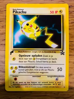 NM! Dutch Pikachu No.4 World Collection 2000 Black Star Promo Pokemon Card! - Image 1