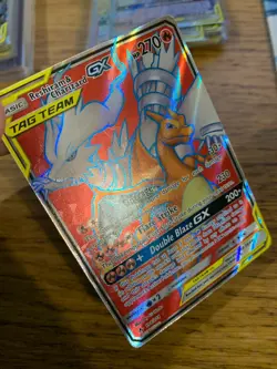 Reshiram & Charizard GX (194/214) Unbroken Bonds Tag Team Full Art Pokemon Card! - Image 3