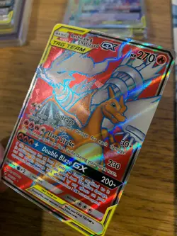Reshiram & Charizard GX (194/214) Unbroken Bonds Tag Team Full Art Pokemon Card! - Image 4