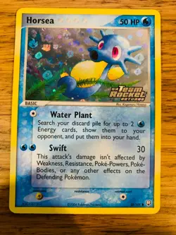 N/MINT! Horsea (58/109) EX Team Rocket Returns Reverse Holo Pokemon Card! - Image 1