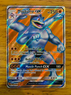 MINT! Machamp GX (135/147) Burning Shadows Full Art Ultra Rare Pokemon Card! - Image 1