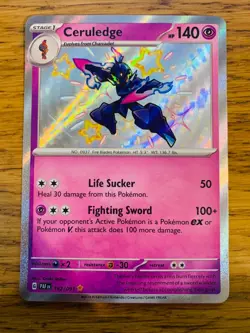 NM! Ceruledge (162/091) Paldean Fates Baby Shiny Rare Pokemon Card! FREE P&P! - Image 1