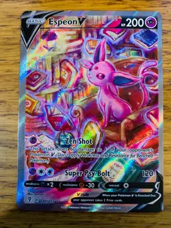 NM! Espeon V (180/203) Evolving Skies Full Art Alternate Art Rare Pokemon Card! - Image 1