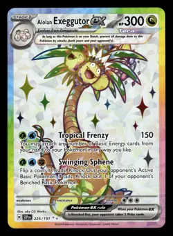 Alolan Exeggutor ex 225/191 Ultra Rare Surging Sparks Pokemon Card - Image 1