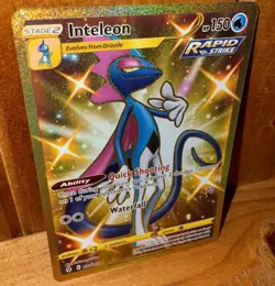 Inteleon Gold Card 227/203 Secret Rare SW&SH Evolving Skies Pokemon Card - Image 1