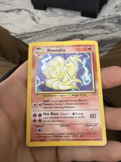 Pokemon TCG Ninetales Base Set 12/102 Holo Unlimited Holo Rare Dmg - Image 1