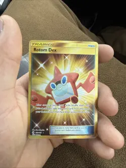 Pokemon TCG Rotom Dex Sun & Moon Base Set 159/149 Holo Secret Rare NM - Image 1