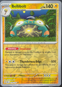 Bellibolt 078/197 Reverse Holo Obsidian Flames OBF NM/M Pokemon TCG - Image 1