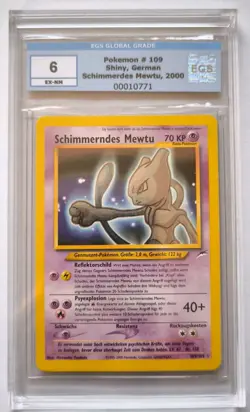 Pokemon Schimmerndes Mewtu Neo Destiny 6 PSA EGS DEUTSCH Shining Mewtwo 109/105 - Image 1