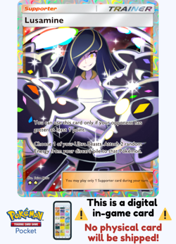 Pokemon TCG Pocket - Lusamine Full Art Deluxe Ex⭐⭐ - English - Image 1