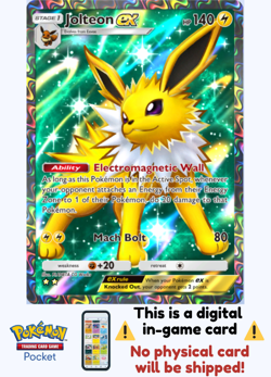Pokemon TCG Pocket - Jolteon ex ⭐⭐- English - Image 1