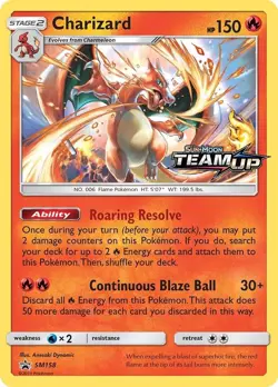 Pokemon Team-Up Charizard Holo Promo SM158 - Image 1