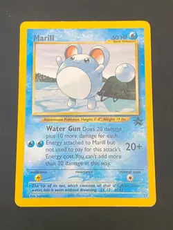 ENGLISH POKEMON MARILL 29 PROMO BLACK STAR WIZARDS - VG - Image 1