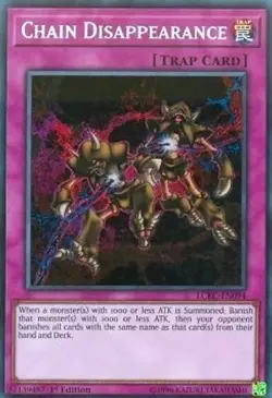 Chain Disappearance - LCKC-EN094 - Secret Rare 1st Edition Yugioh - Image 1